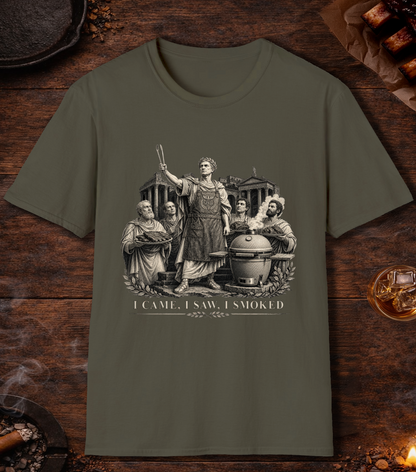 Caesar Came Saw Smoked T-Shirt - Military Green