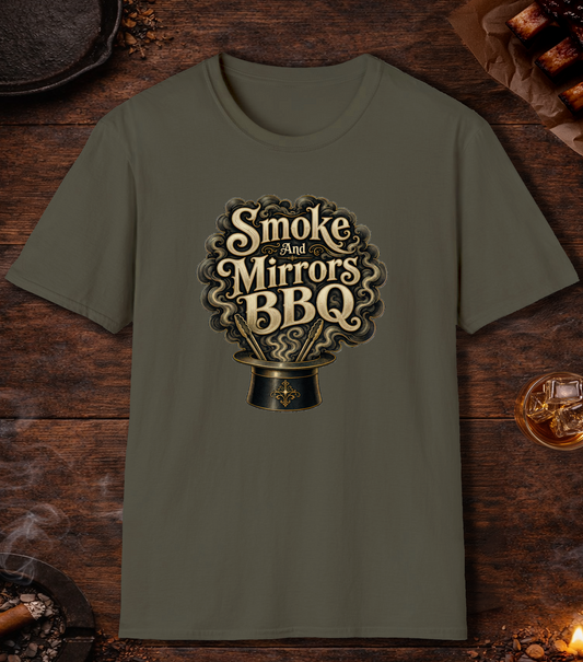 Smoke and Mirrors BBQ T-Shirt - Military Green