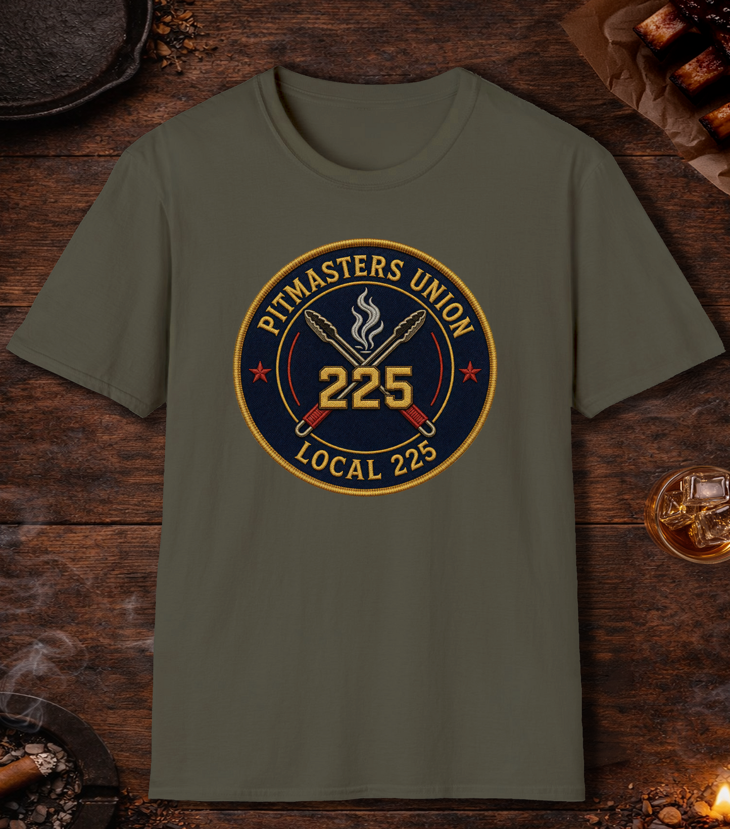 Pitmaster's Union T-Shirt - Military Green