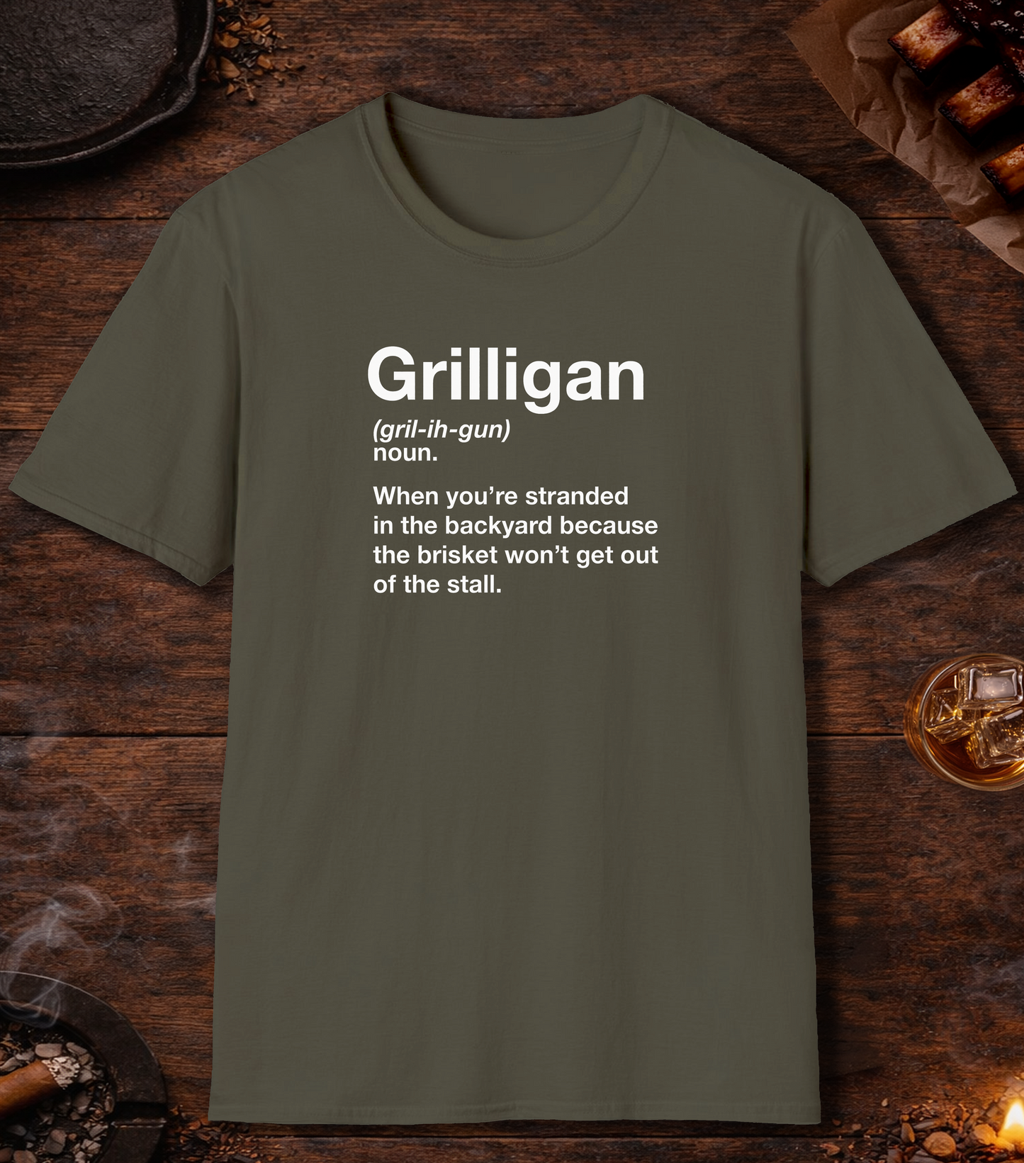Grilligan Definition T-Shirt - Military Green