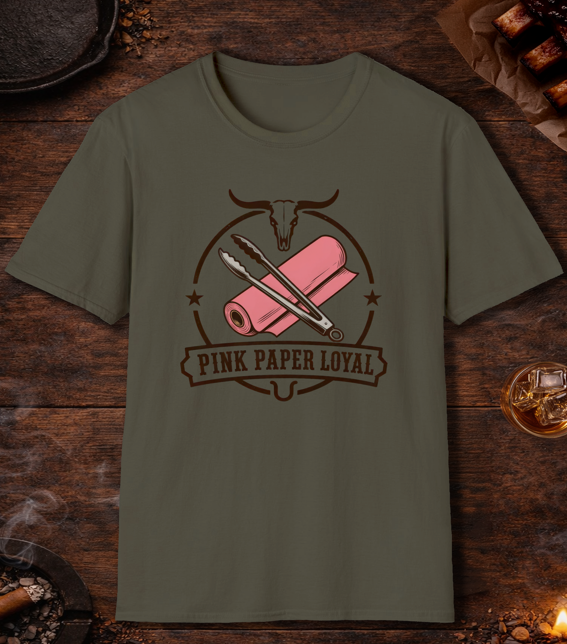 Pink Paper Loyal T-Shirt - Military Green