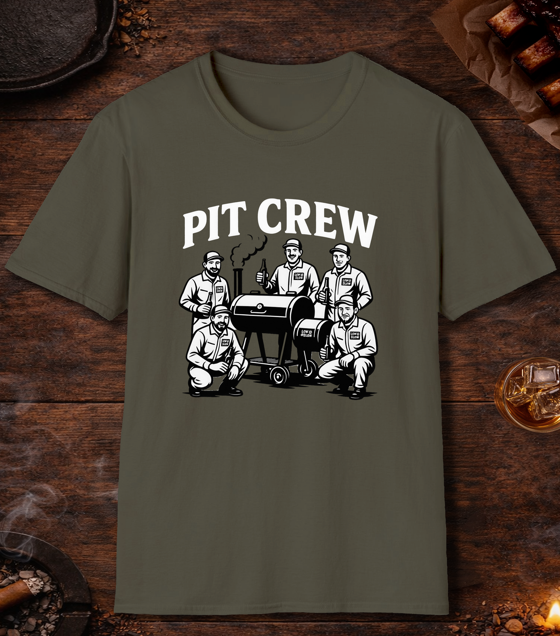 Pit Crew T-Shirt - Military Green
