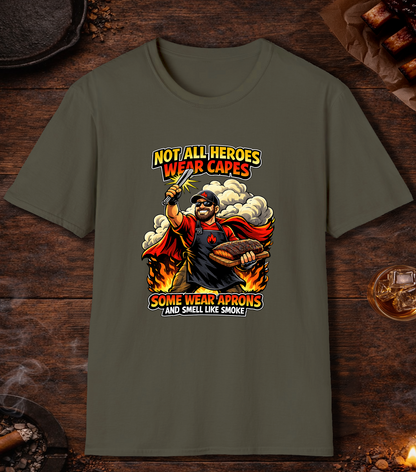 Not All Heroes Wear Capes T-Shirt - Military Green