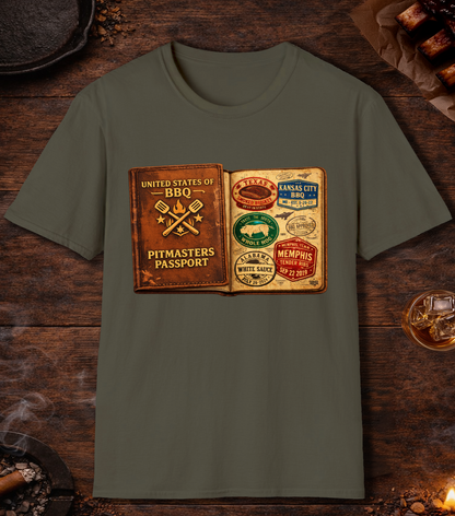 Pitmasters Passport T-Shirt - Military Green