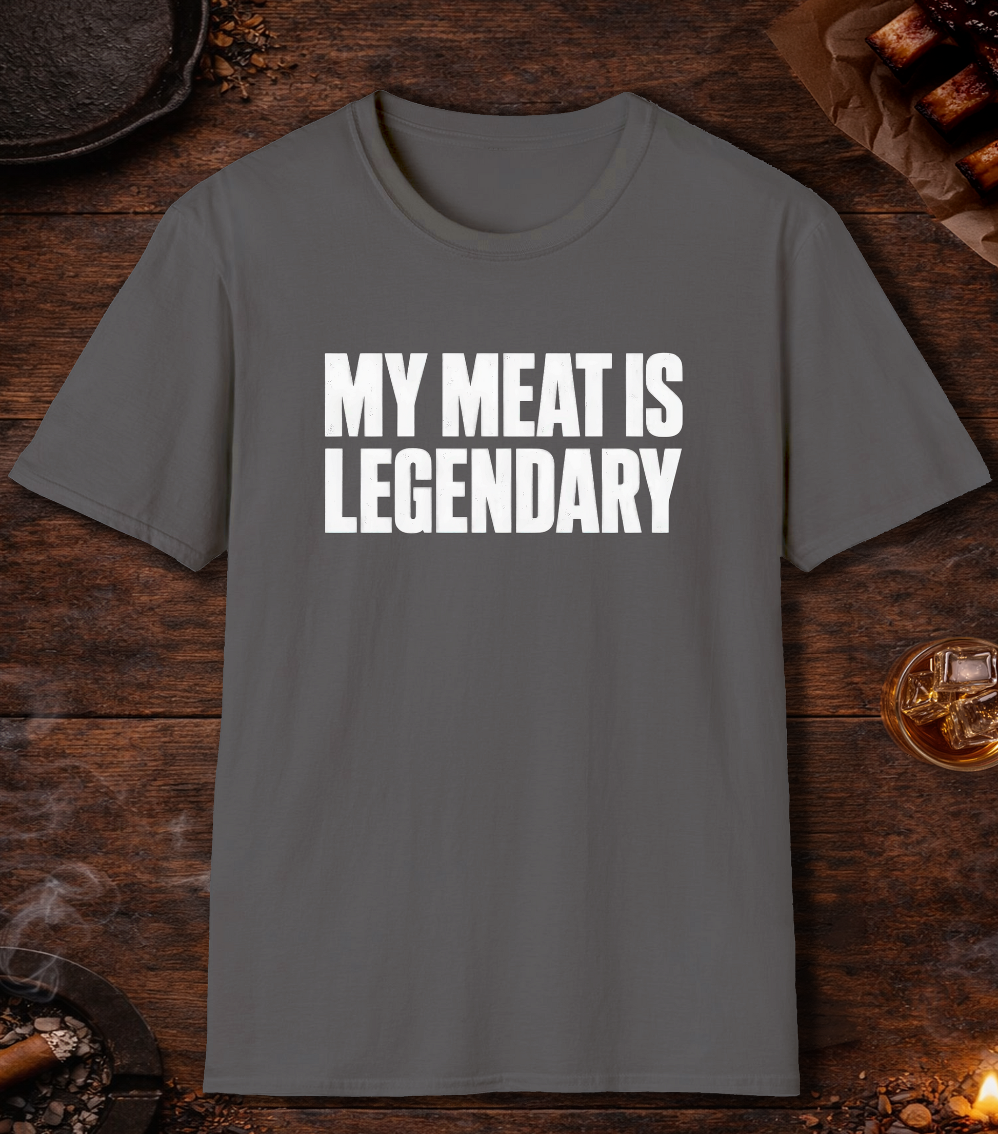 My Meat Is Legend T-Shirt - Charcoal
