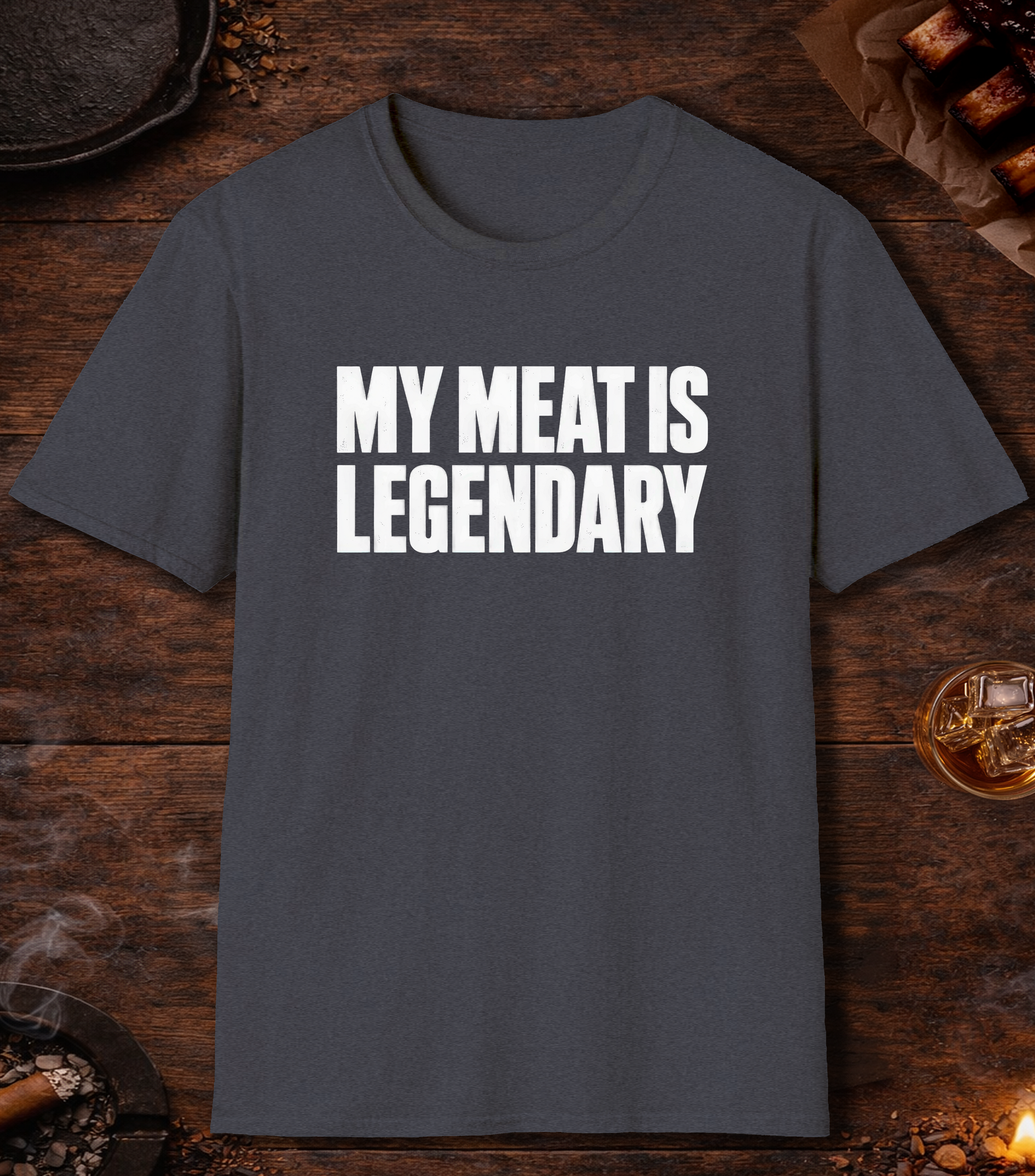 My Meat Is Legend T-Shirt - Heather Navy