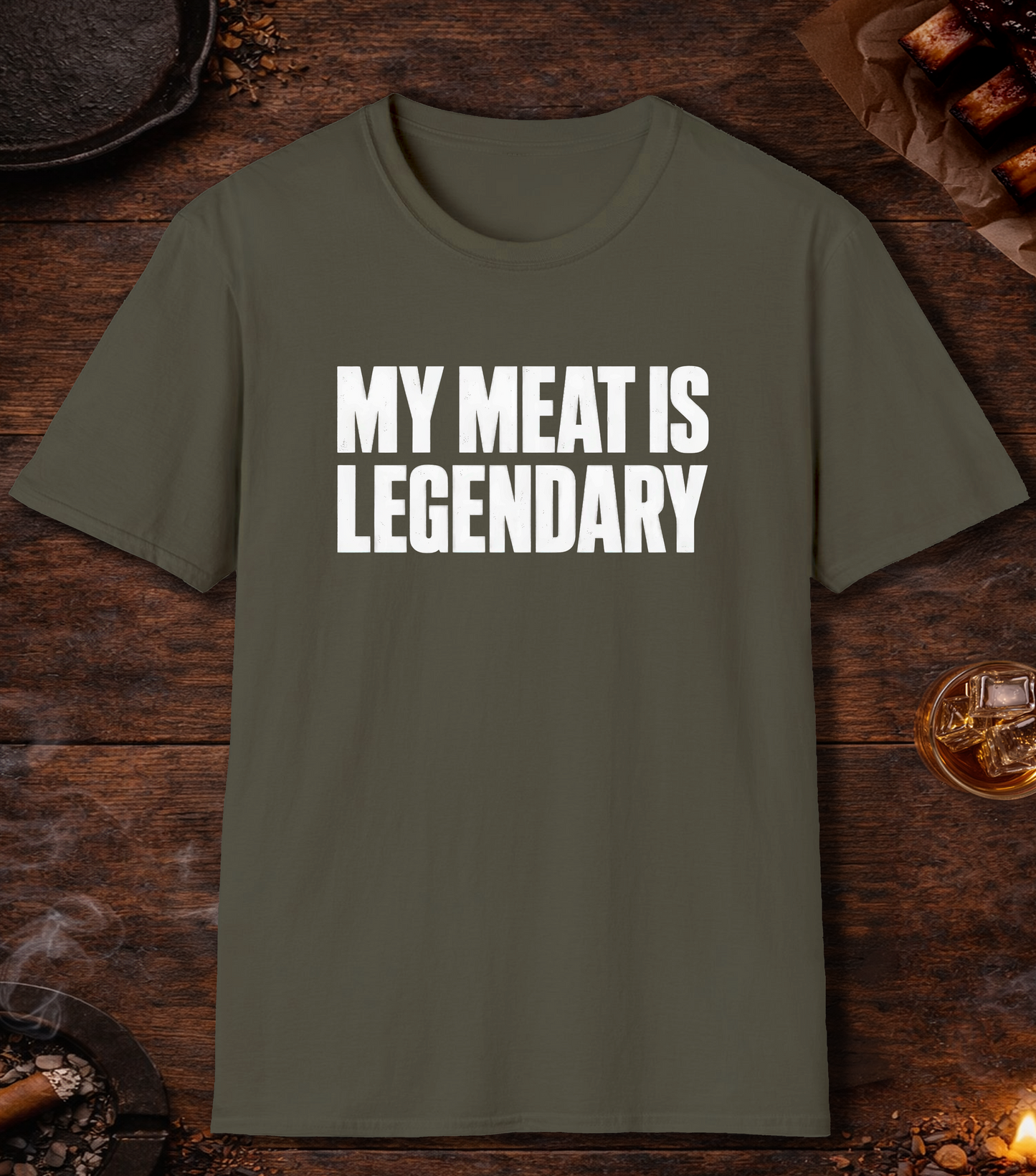 My Meat Is Legend T-Shirt - Military Green