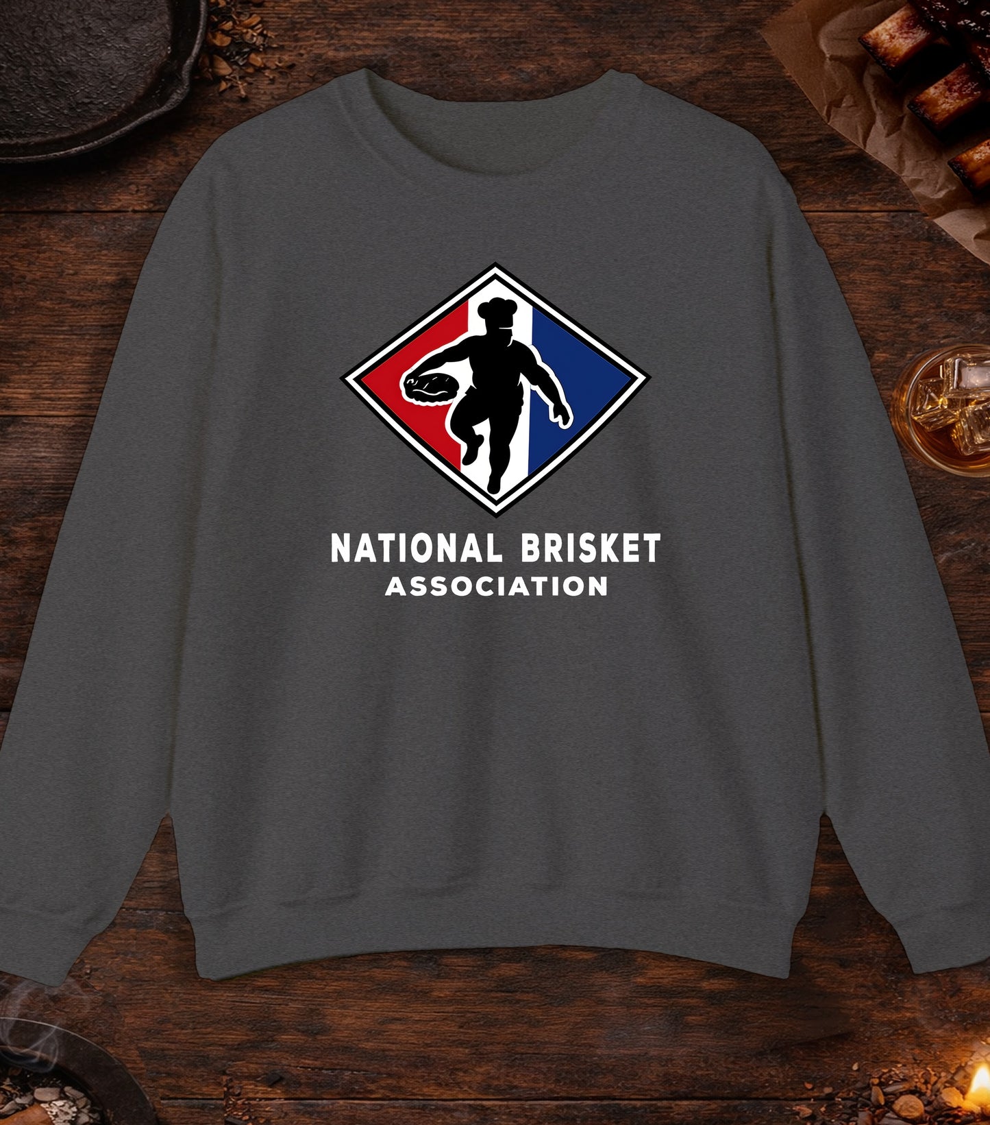 National Brisket Association Crewneck - Dark Heather