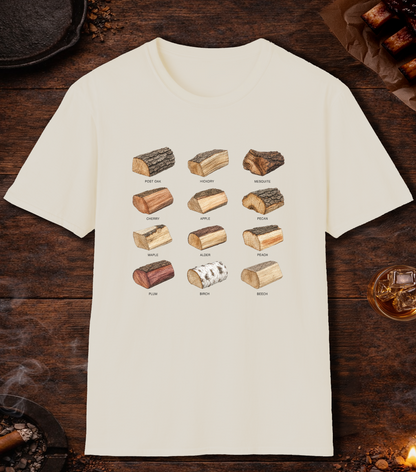 Smoking Wood Black T-Shirt - Natural