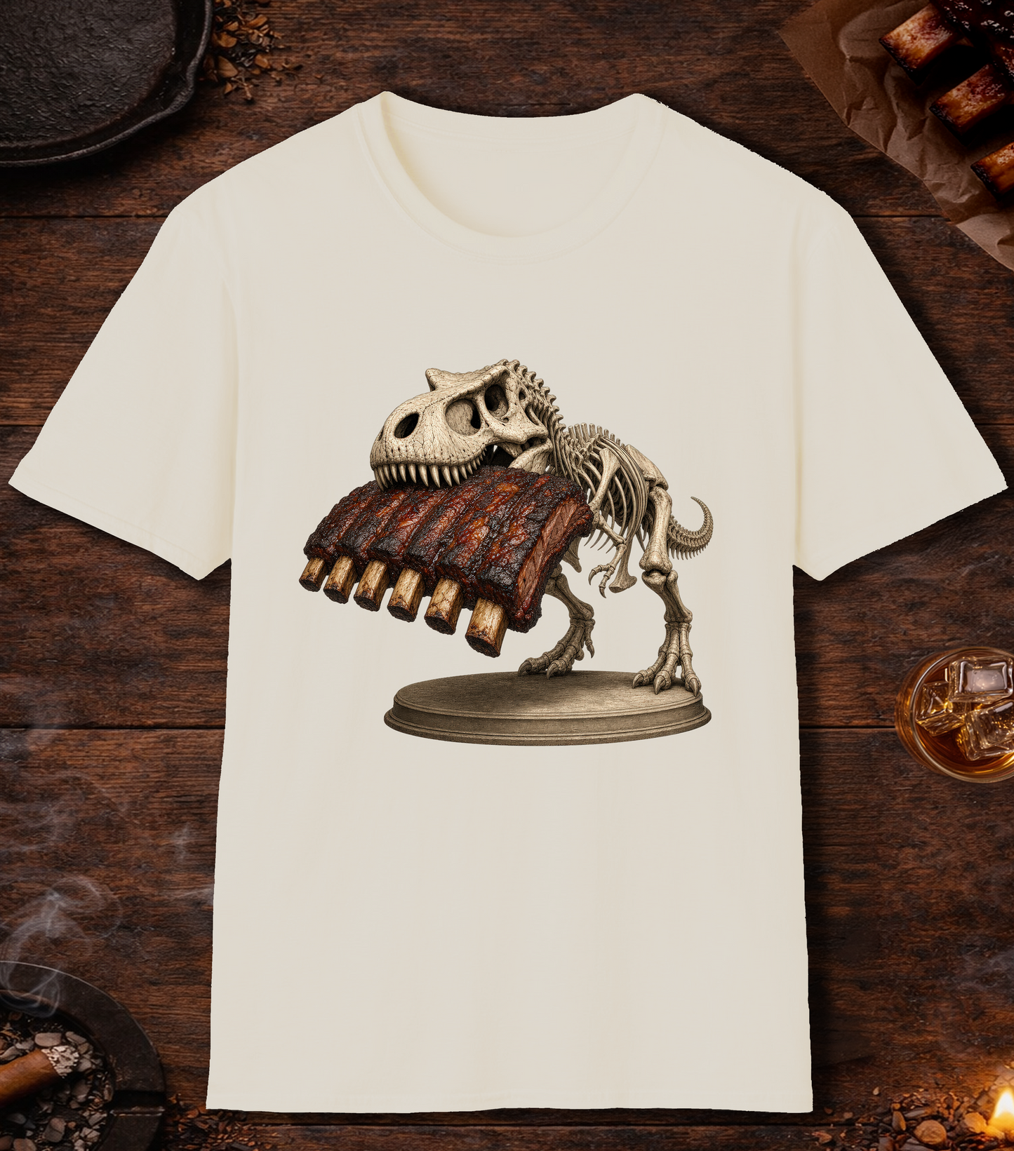 Dino Ribs T-Shirt - Natural
