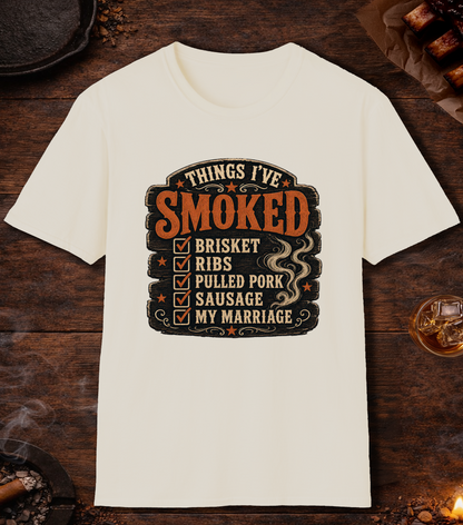 Things Ive Smoked Marriage T-Shirt - Natural
