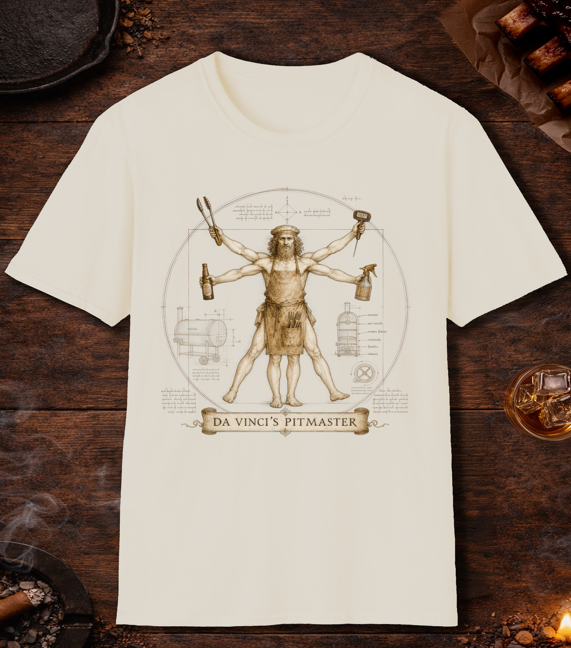 Da Vinci's Pitmaster T-Shirt - Natural