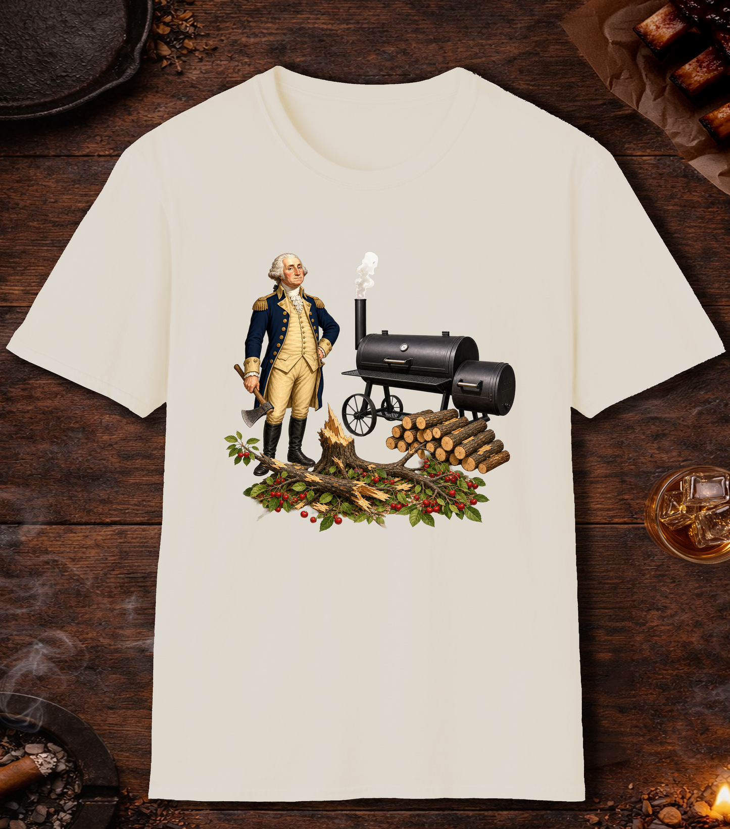 Washington Cherry Wood T-Shirt - Natural