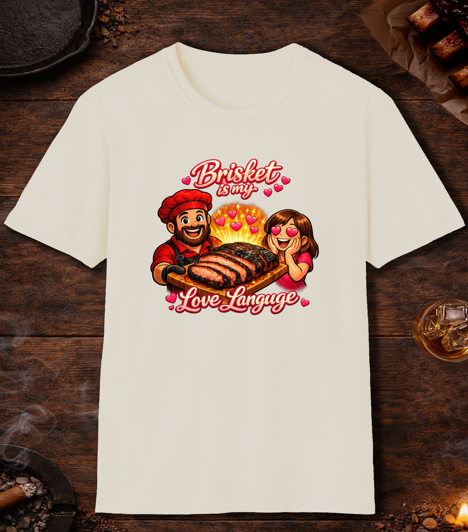 Brisket Is My Love Language T-Shirt - Natural