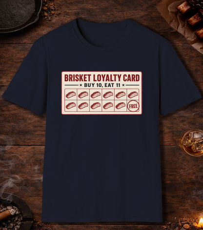 Brisket Loyalty Card T-Shirt - Navy