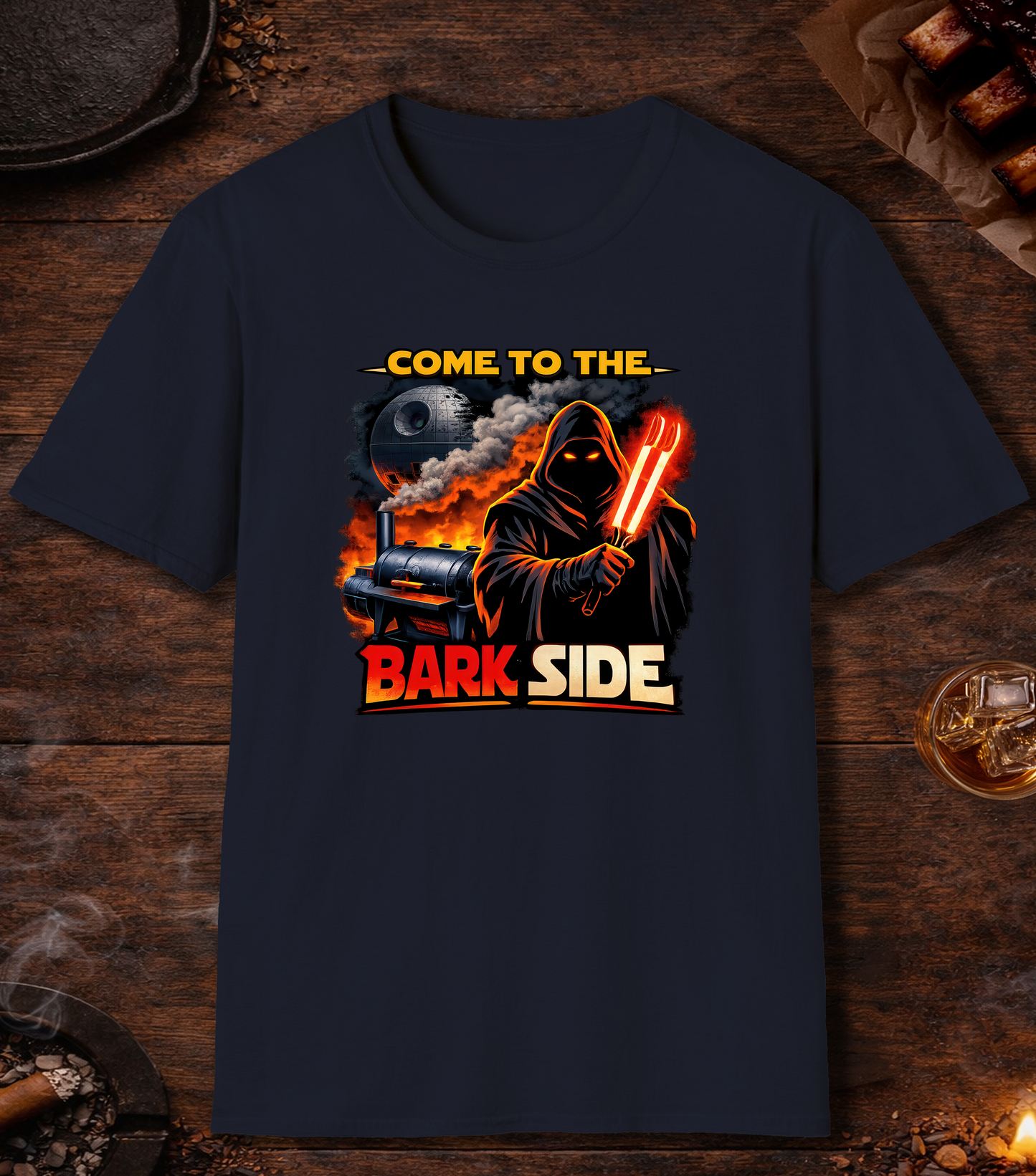 Come To The Bark Side Parody T-Shirt - Navy