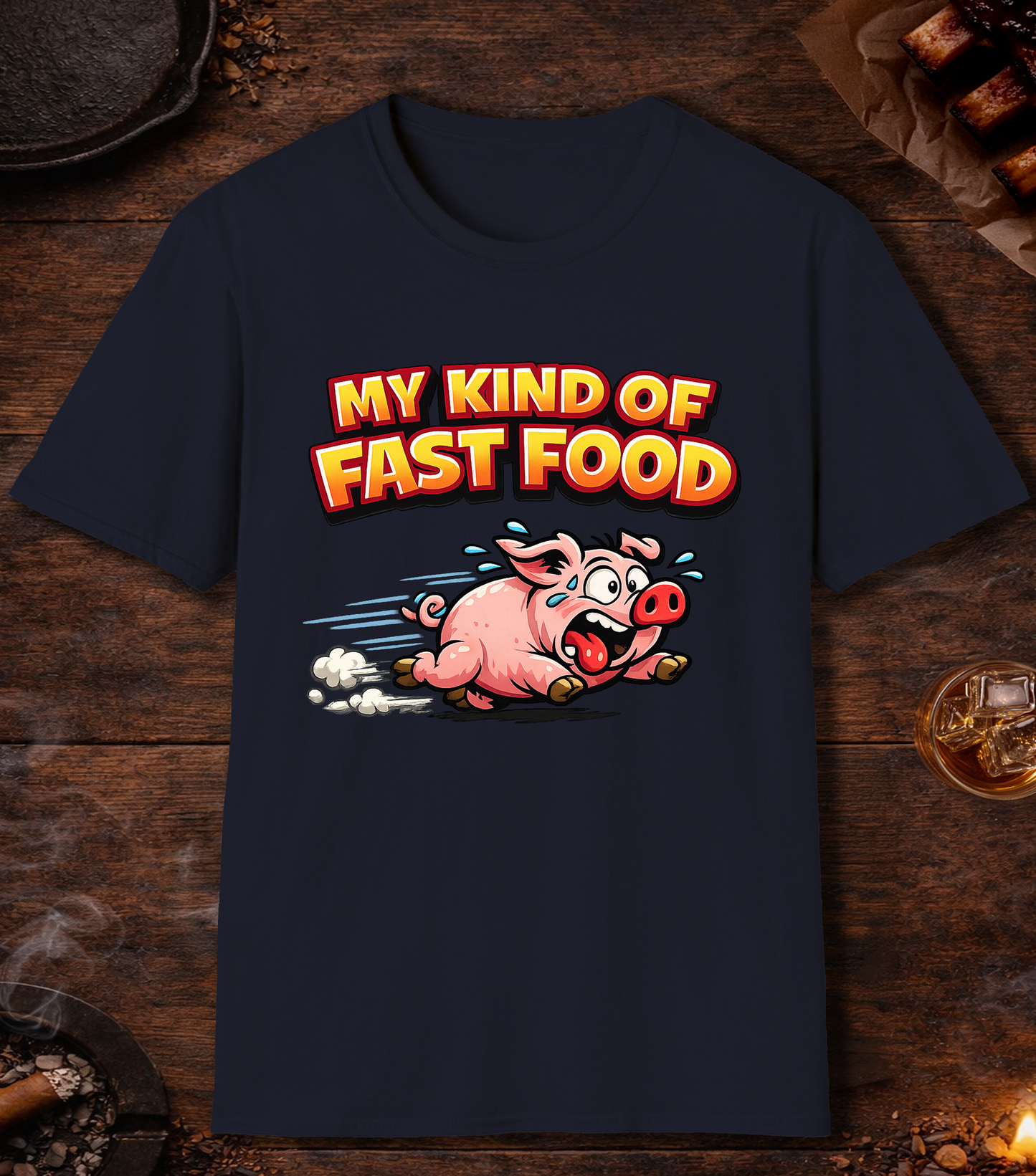 My Kind Of Fast Food T-Shirt - Navy