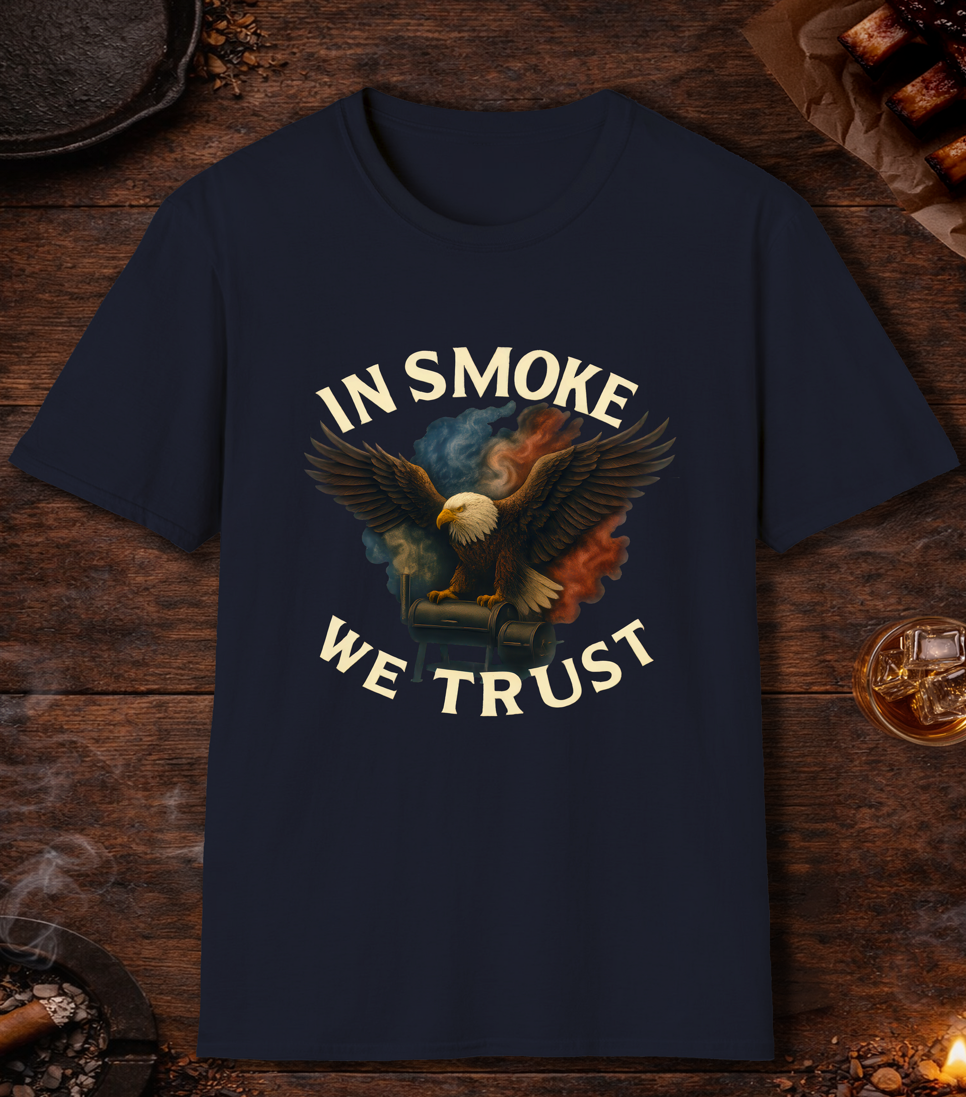 In Smoke We Trust T-Shirt - Navy
