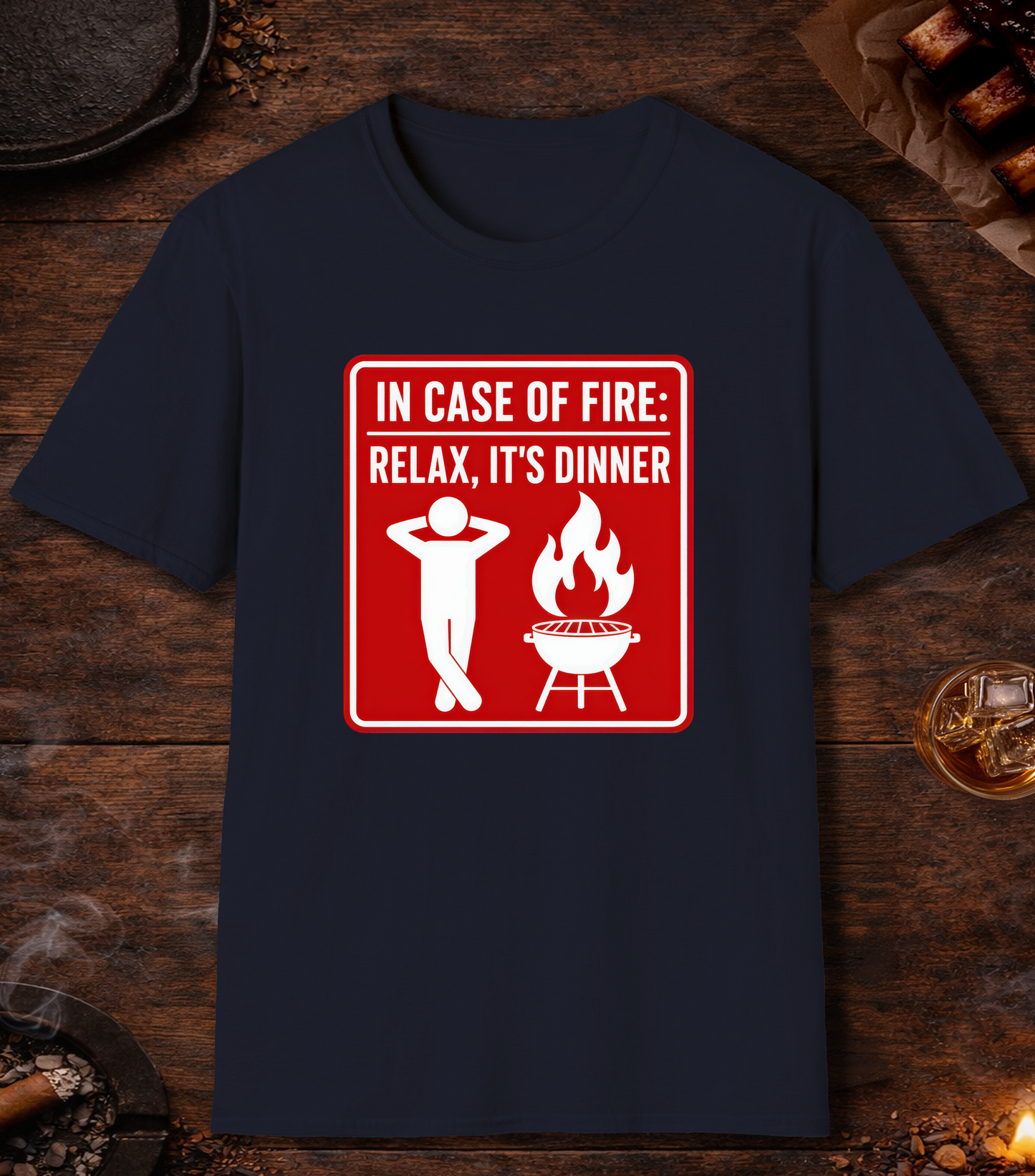 In Case of Fire T-Shirt - Navy