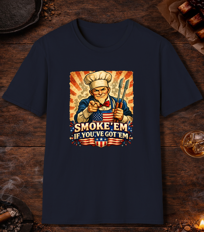 Smoke Em Uncle Sam T-Shirt - Navy