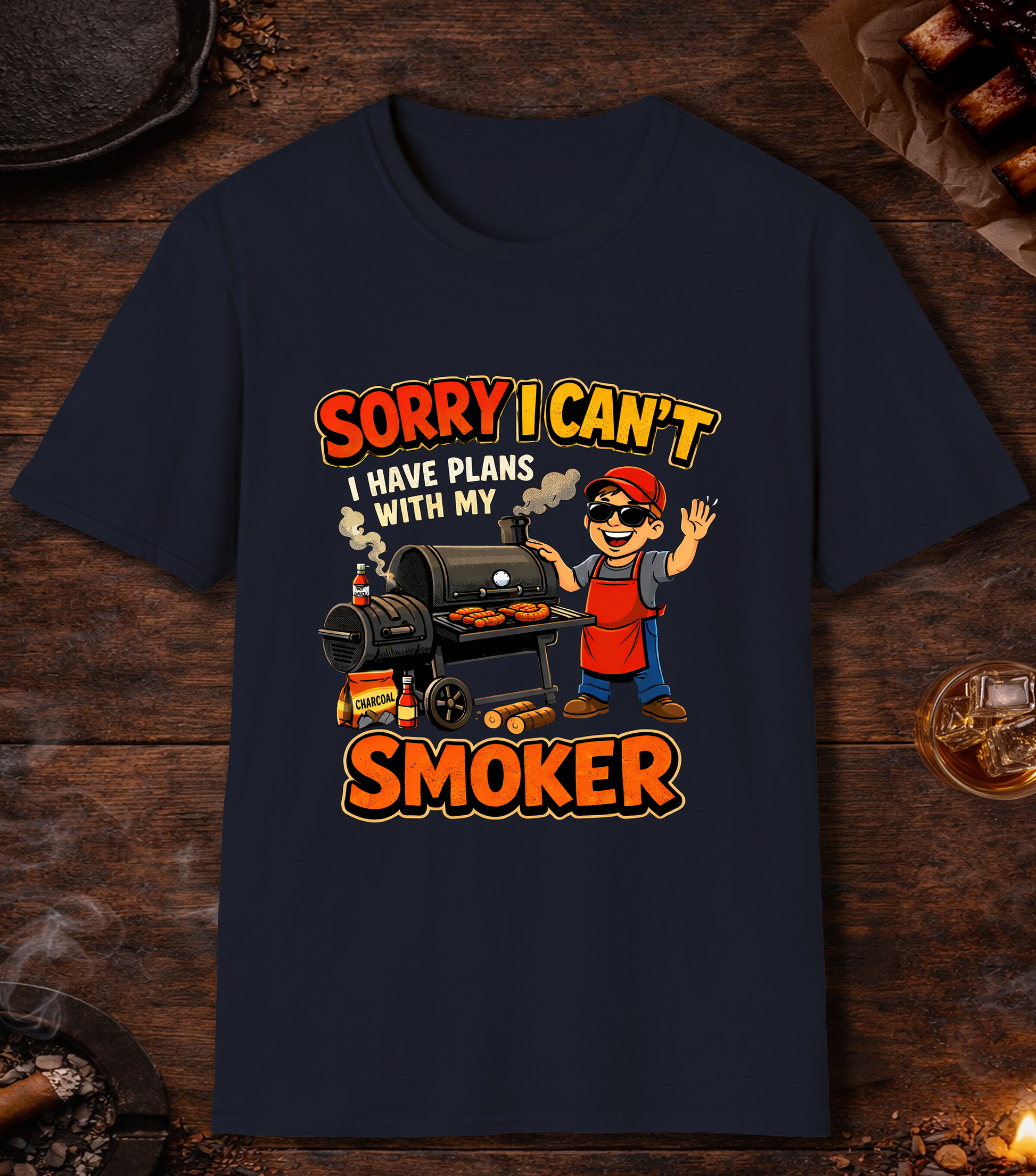 Made Plans With My Smoker T-Shirt - Navy