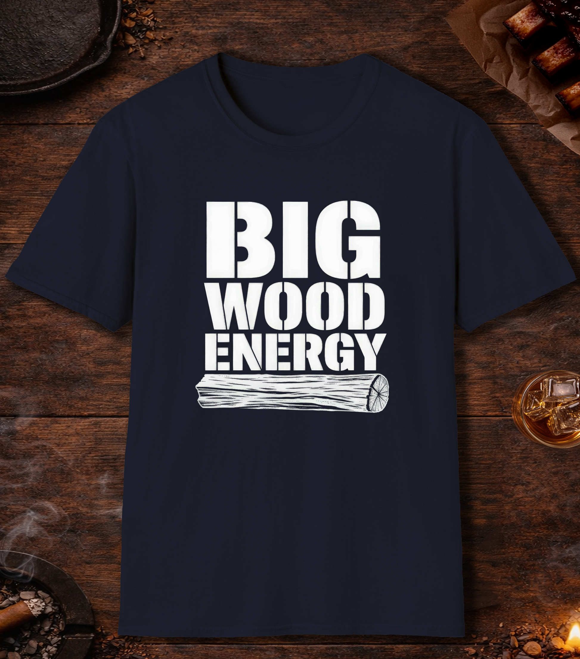 Big Wood Energy T-Shirt - Navy