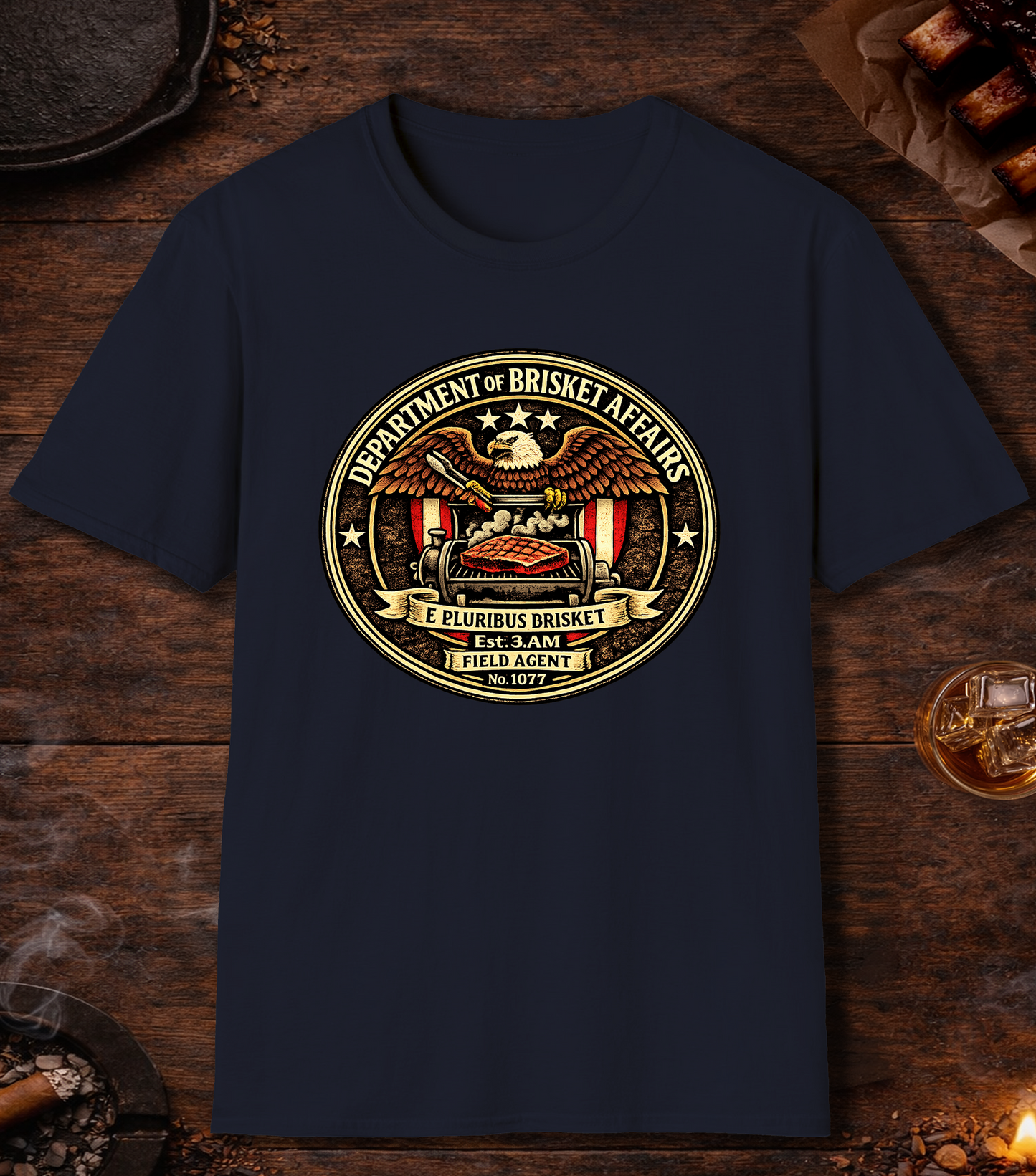Department Of Brisket Affairs T-Shirt - Navy
