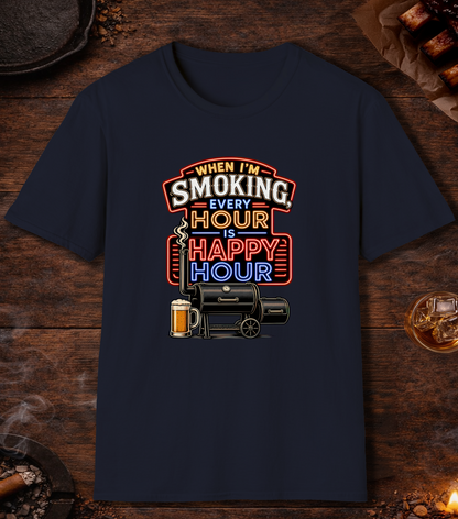 Smoking Happy Hour T-Shirt - Navy