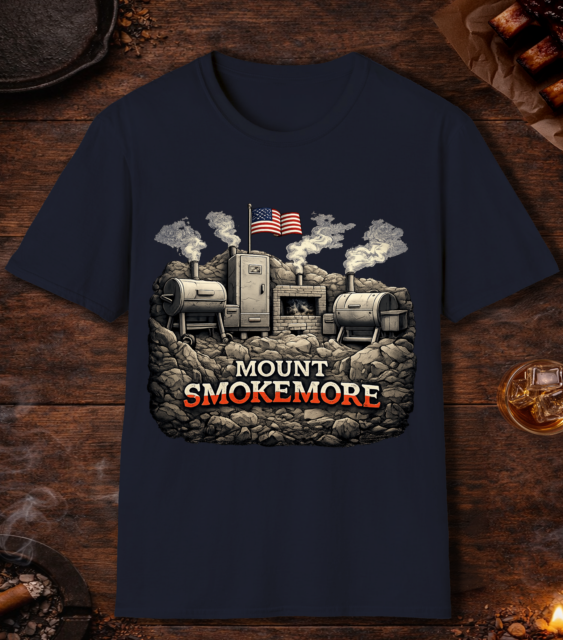 Mount Smokemore T-Shirt - Navy