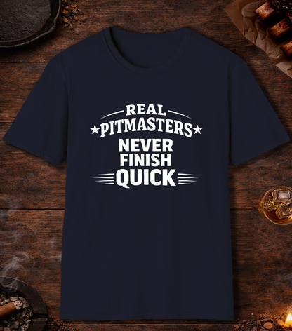 Pitmasters Never Finish Quick T-Shirt - Navy