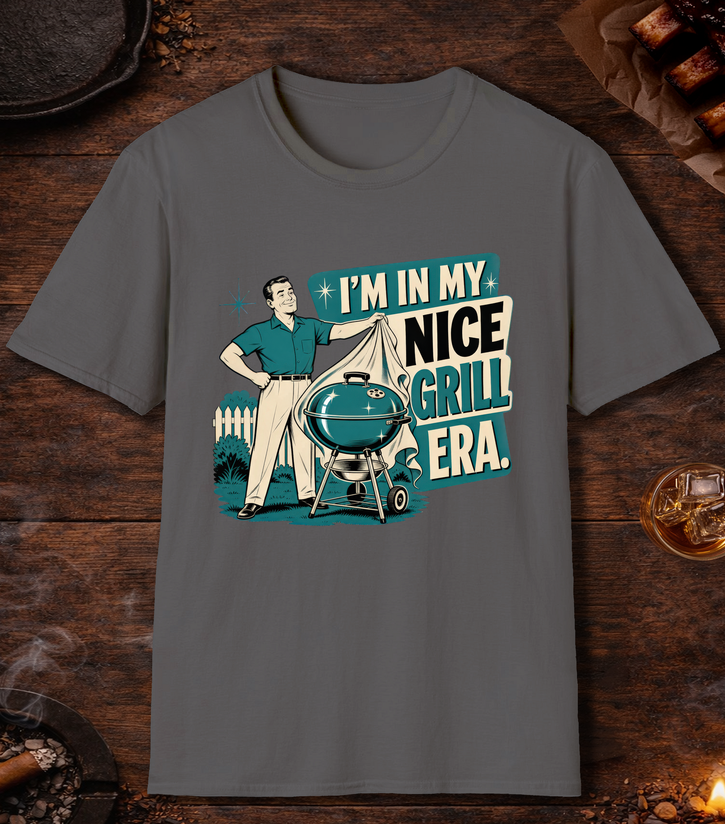 Nice Grill Era T-Shirt - Charcoal