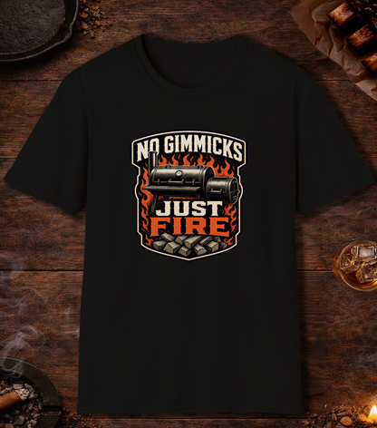 No Gimmicks Just Fire T-Shirt - Black