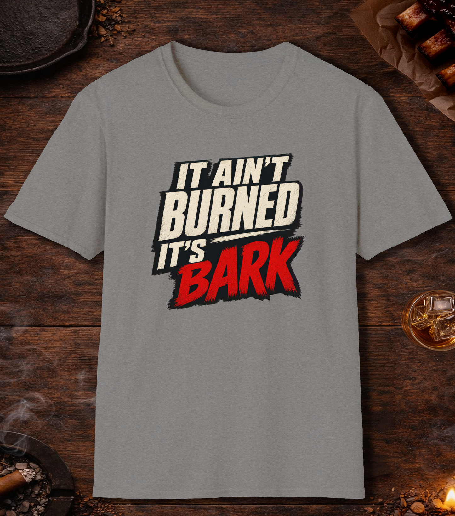 Not Burned Bark T-Shirt - Sport Grey