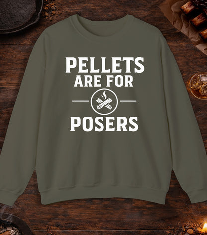Pellets Are For Posers Crewneck - Military Green