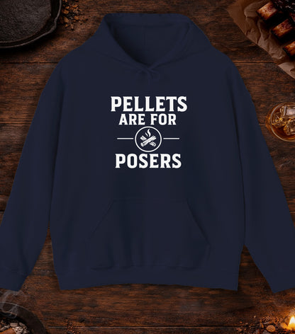 Pellets Are For Posers Hoodie - Navy