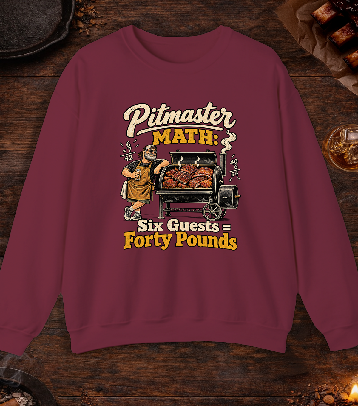 Pitmaster Math - Maroon