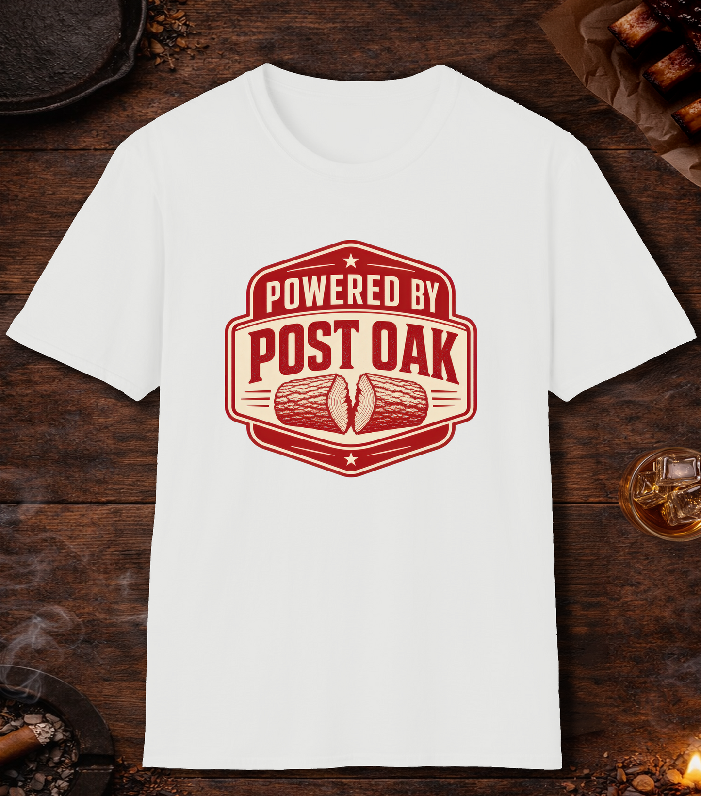 Powered by Post Oak T-Shirt - White