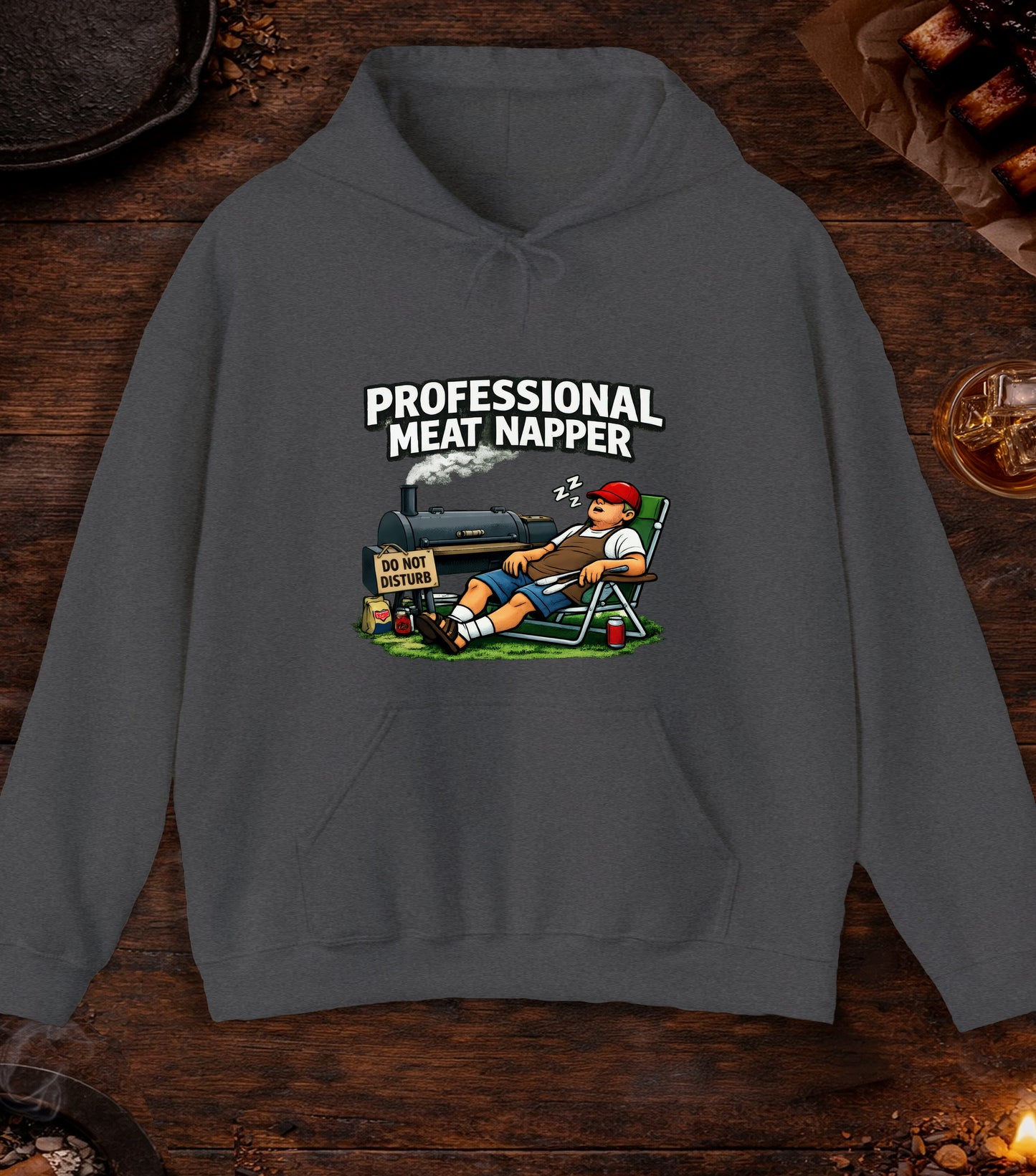 Professional Meat Napper Hoodie - Dark Heather