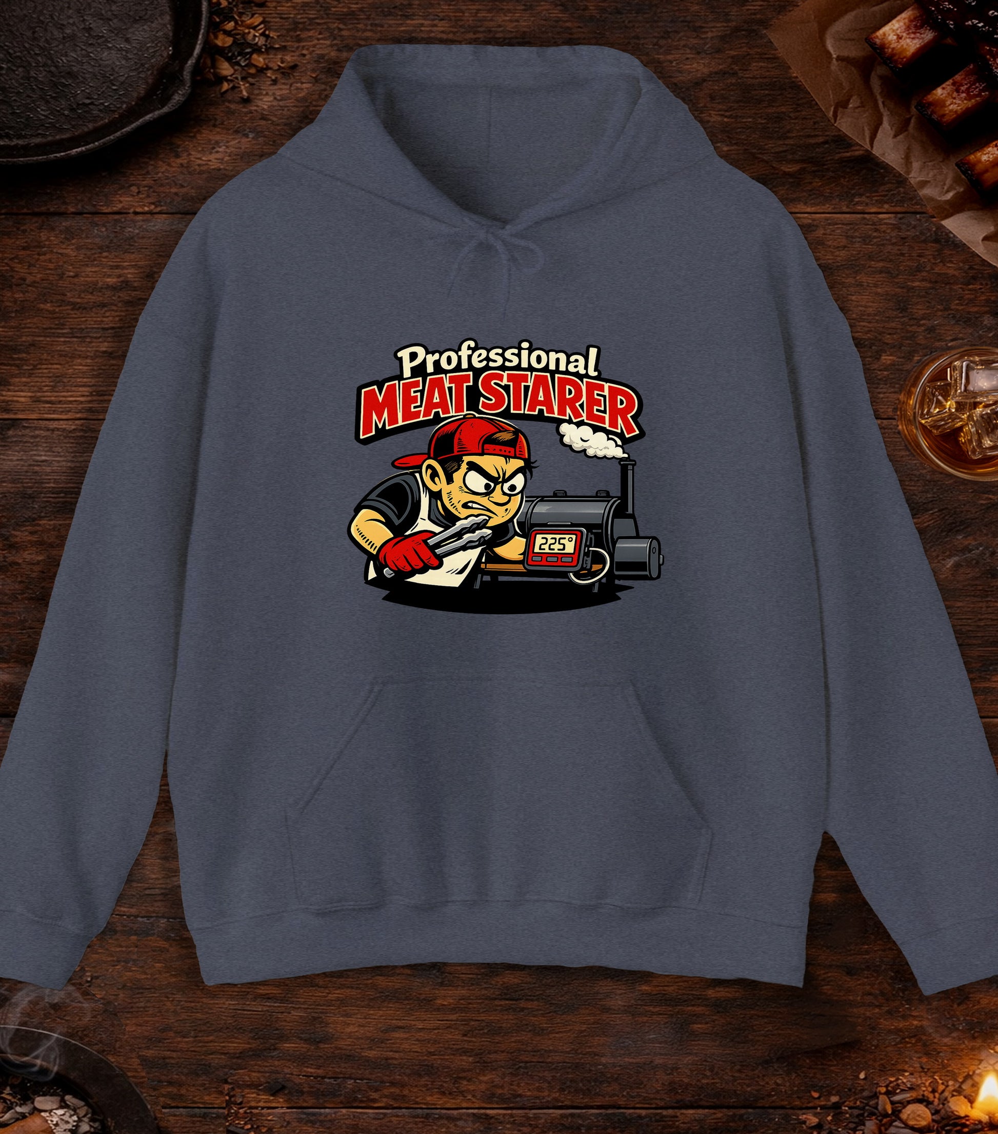 Professional Meat Starer Hoodie - Heather Navy