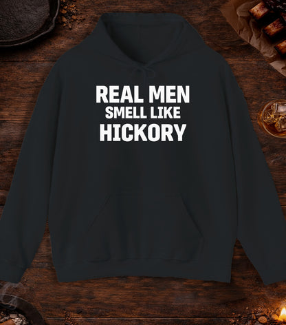 Real Men Smell Like Hickory Hoodie - Black