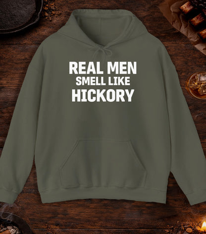 Real Men Smell Like Hickory Hoodie - Military Green