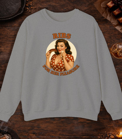 Ribs For Her Pleasure Crewneck - Sport Grey