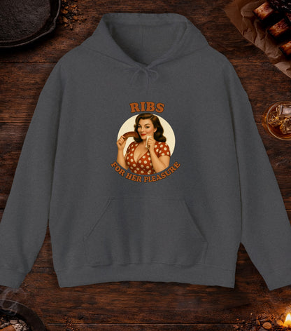 Ribs For Her Pleasure Hoodie - Dark Heather