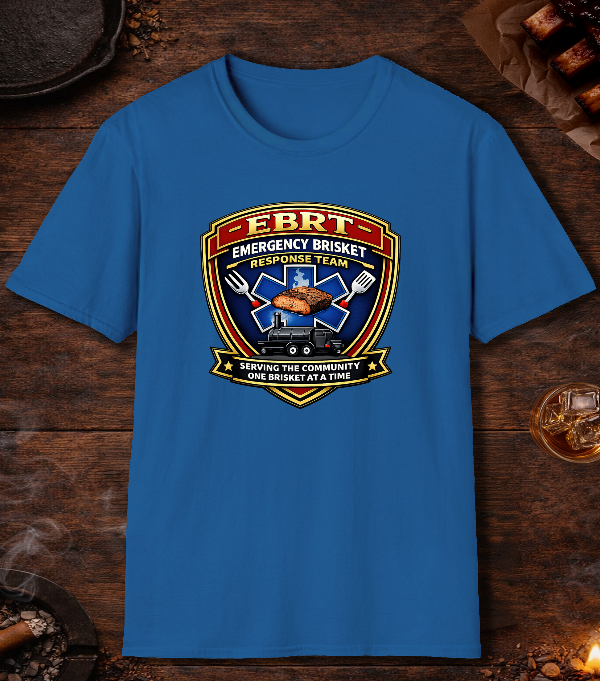 Emergency Brisket Response T-Shirt - Royal