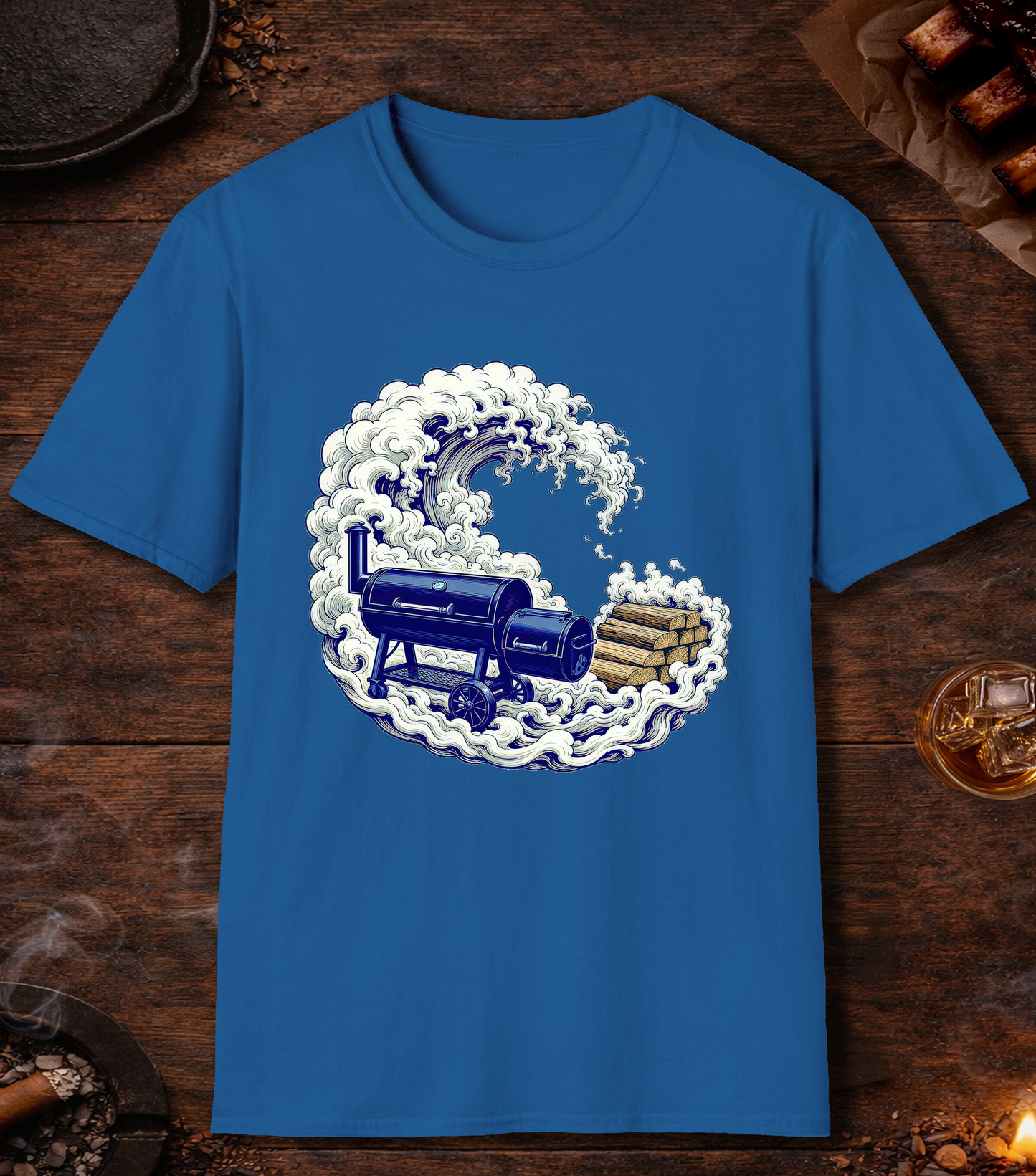 Smoke Wave T-Shirt - Royal