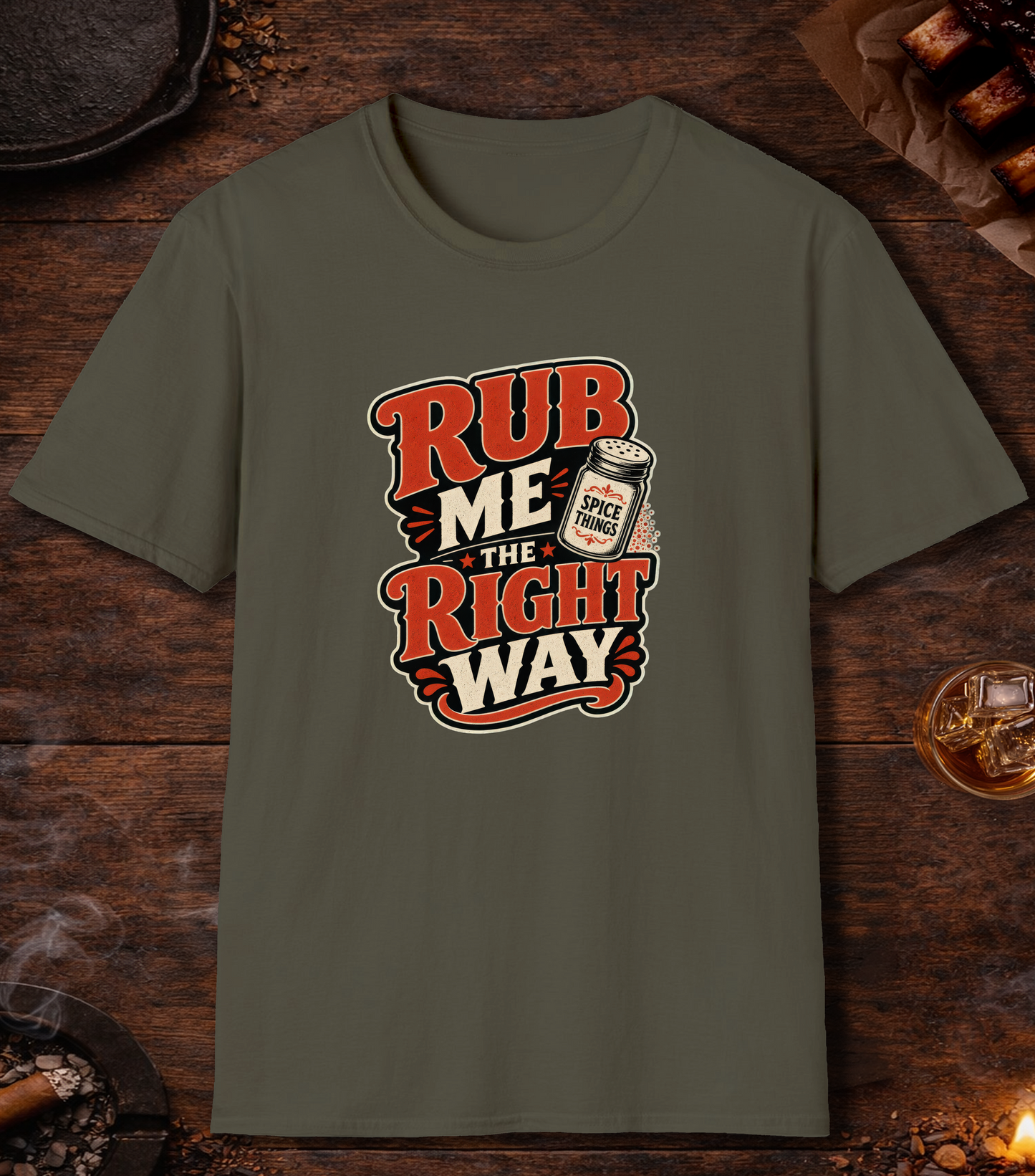 Rub Right T-Shirt - Military Green