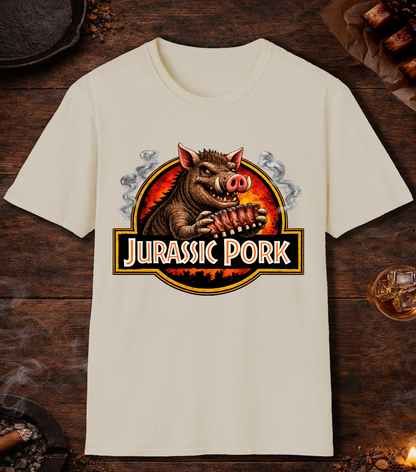Jurassic Pork Parody T-Shirt - Sand