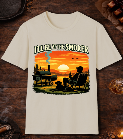 Ill Be At The Smoker T-Shirt - Sand