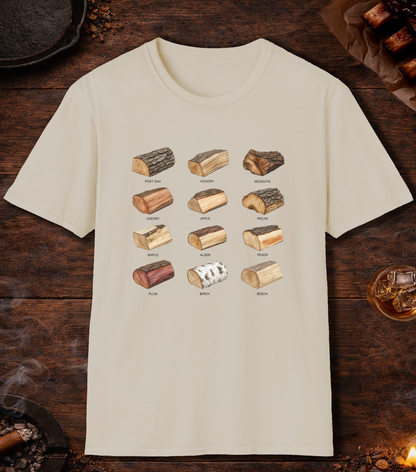 Smoking Wood Black T-Shirt - Sand