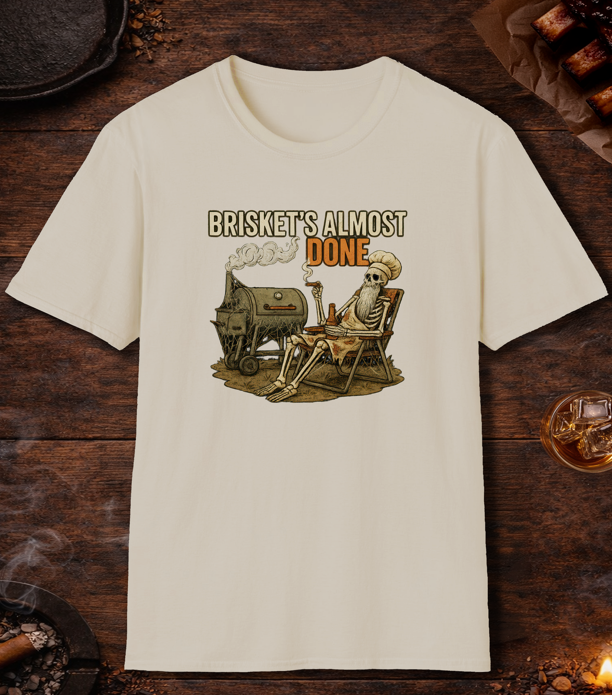 Briskets Almost Done T-Shirt - Sand